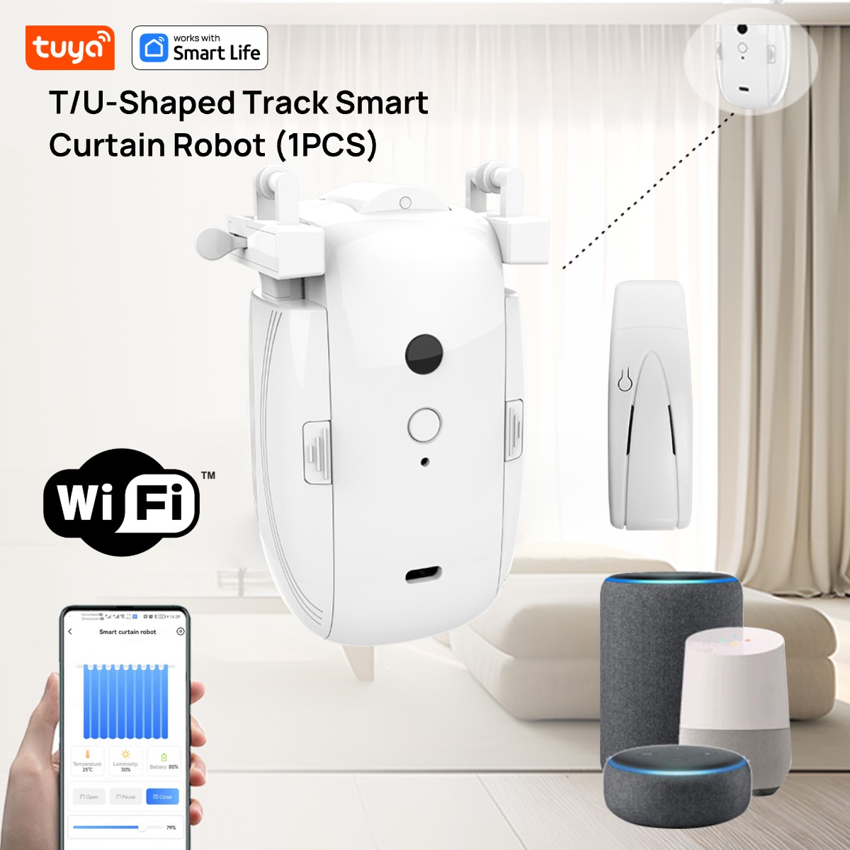 Smart Home Living - Tuya Smart WiFi Curtain Robot (1PCS
