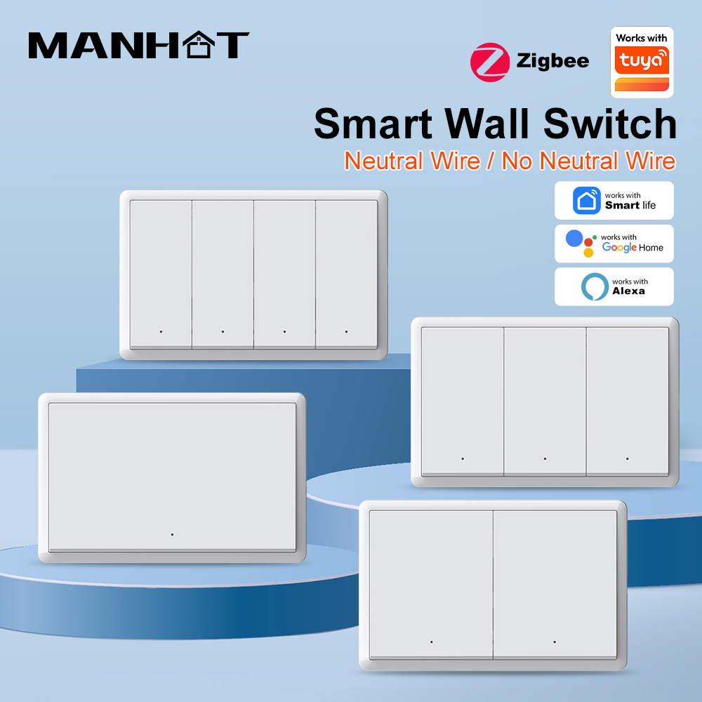 Smart Wall Socket - MANHOT ZigBee3.0 Smart Switch No Neutral