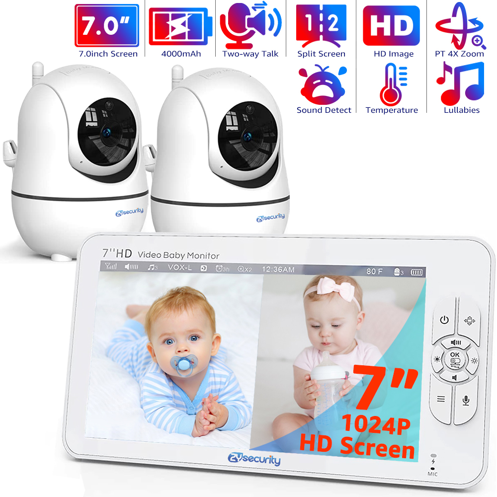 7.0 inch Video Baby Monitor HD - Smart Home Battery Camera recension och pris