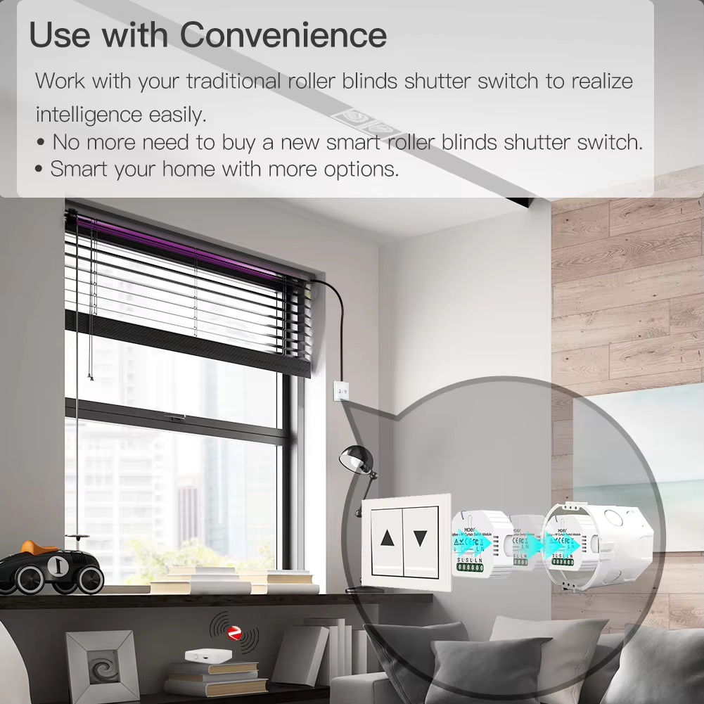 MOES ZigBee Smart RF433 Curtai - Smart Home Moes recension och pris