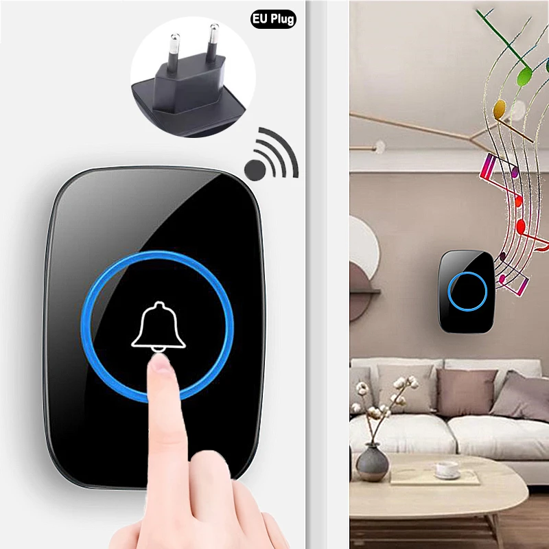 EU Plug Wireless Doorbell 300M - Smart Wall Socket recension och pris