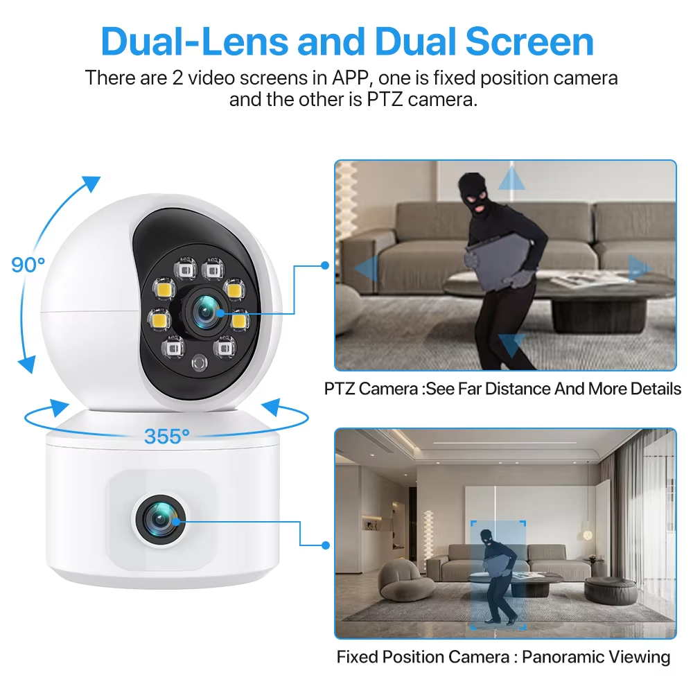 6MP ICSEE WiFi IP Camera Dual  - Smart Home Battery Camera Ezviz recension och pris