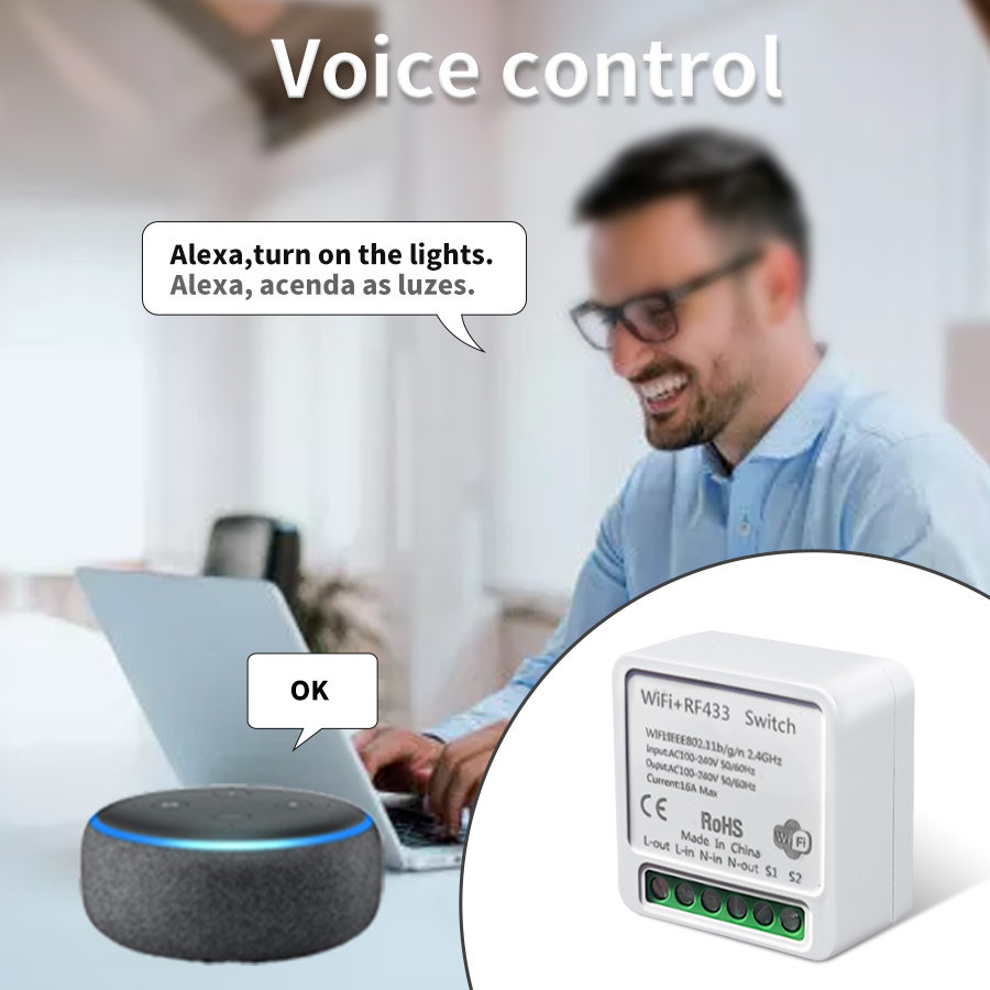 16A/20A Tuya WiFi Smart Switch - Alexa Compatible Bulb recension och pris