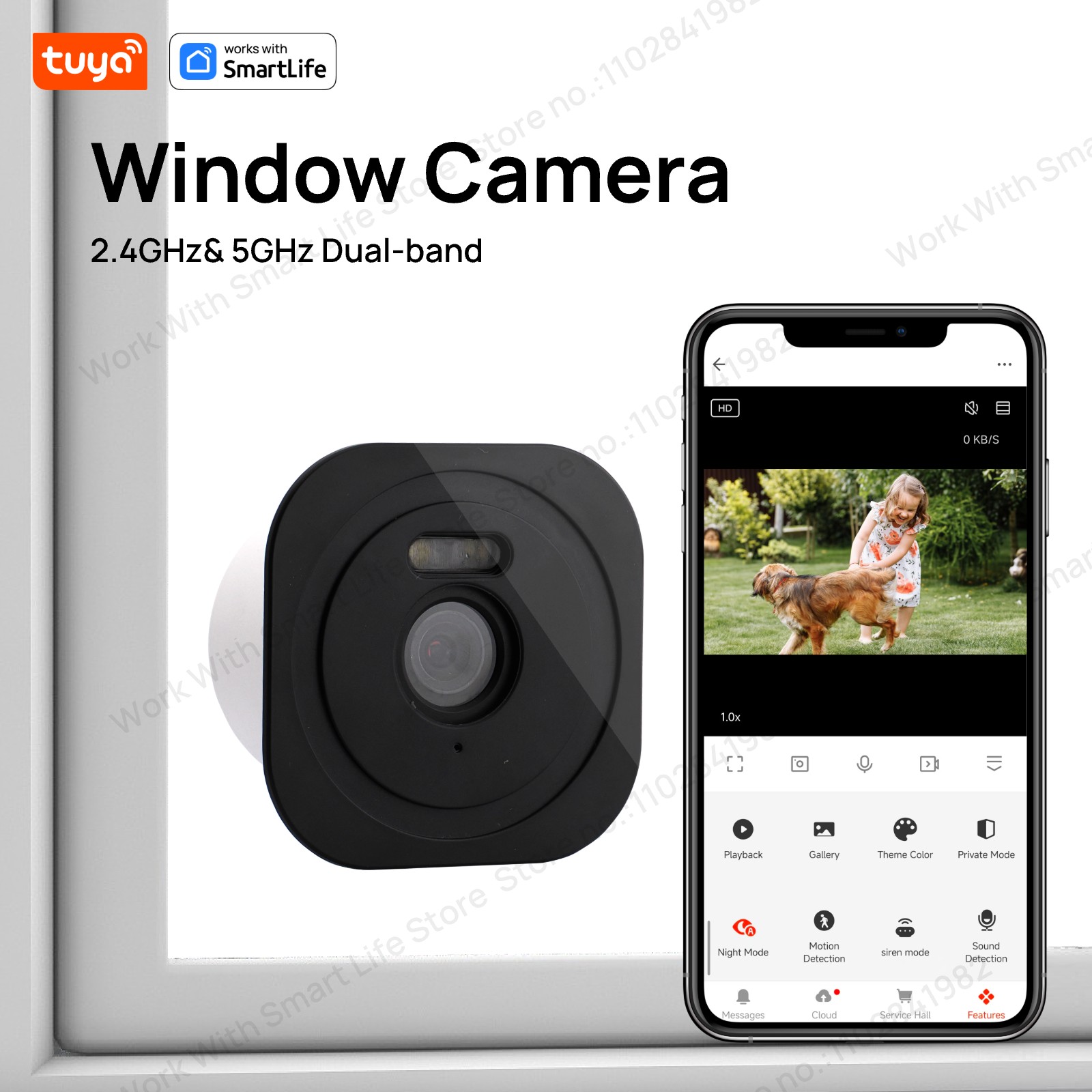 3MP 2K Tuya Window Camera,2.4G - Smart Home Battery Camera Ezviz recension och pris