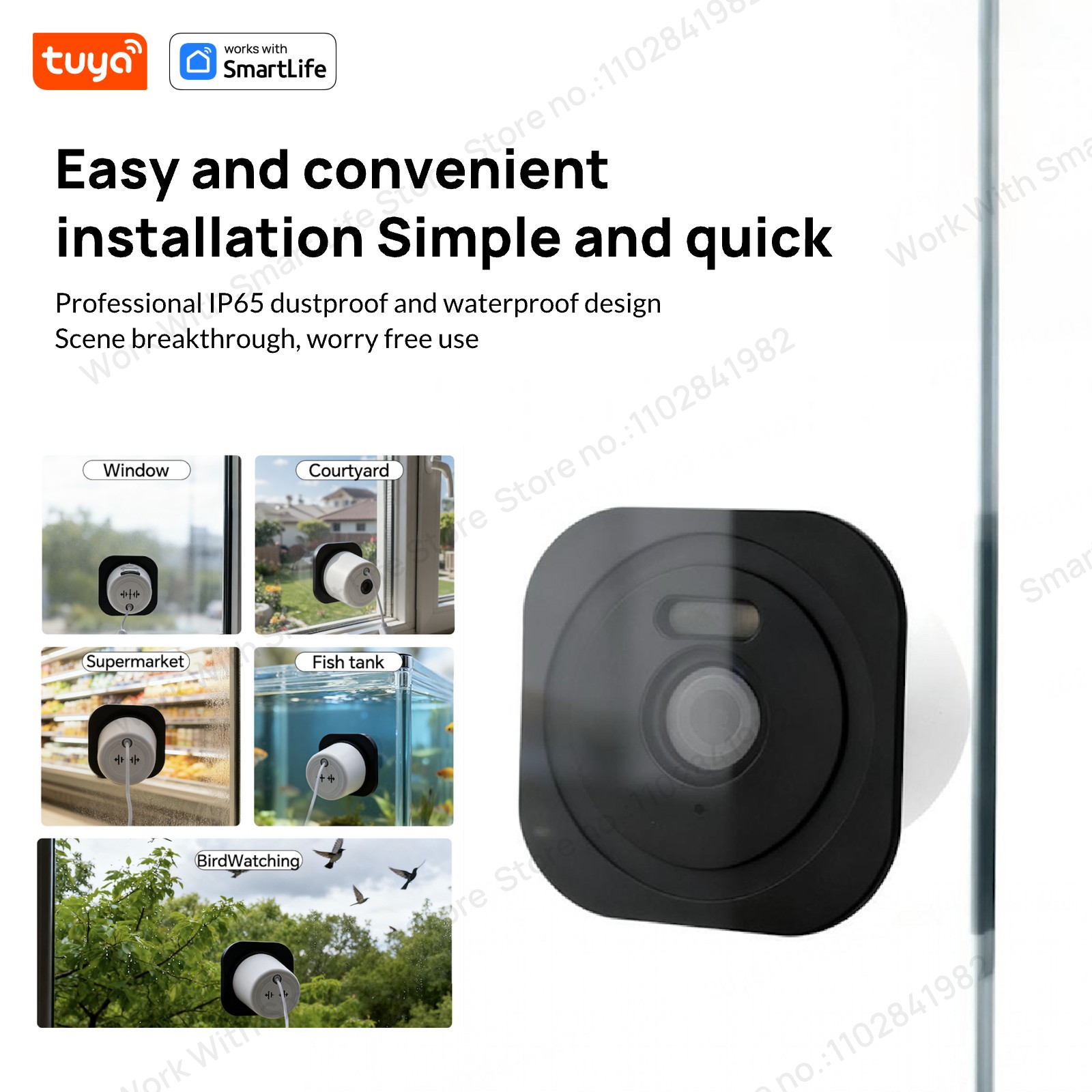 3MP 2K Tuya Window Camera,2.4G - Smart Home Battery Camera Ezviz recension och pris