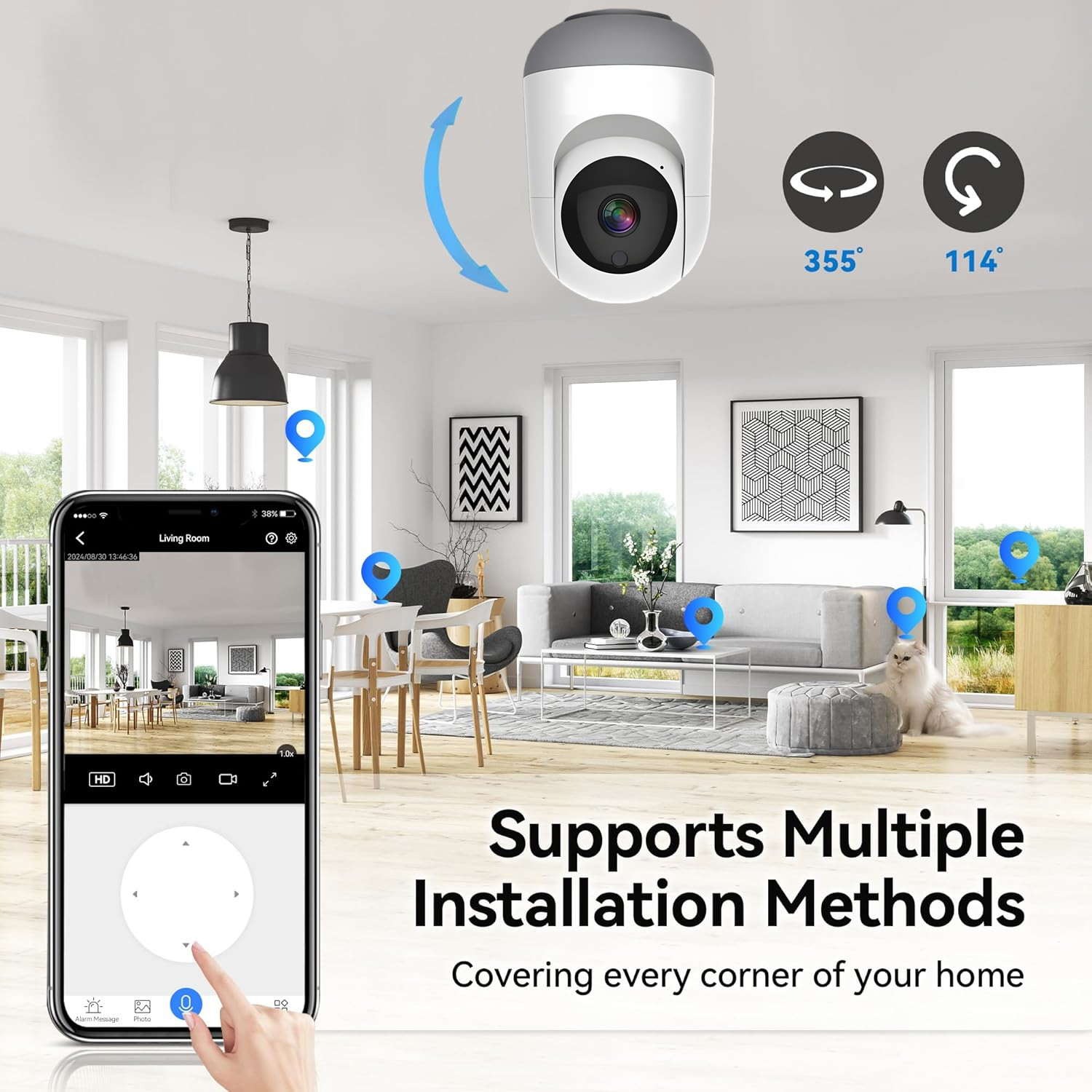 4MP Tuya WiFi Camera, 2.4/5G D - Smart Home Battery Camera Ezviz recension och pris