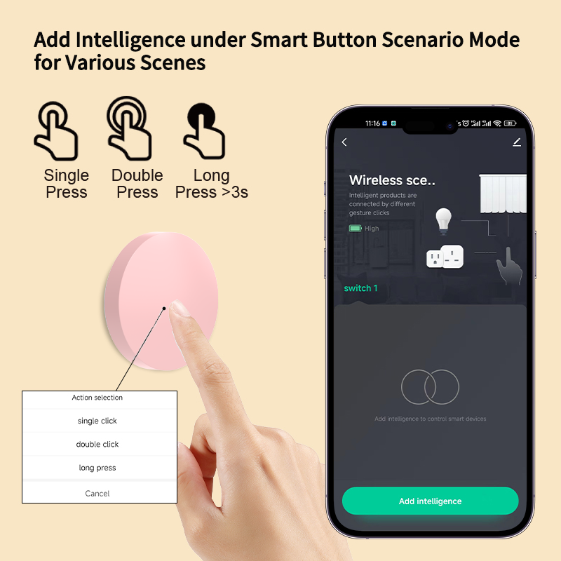 ZigBee Smart Wireless Button S - Smart Home Z Wave recension och pris