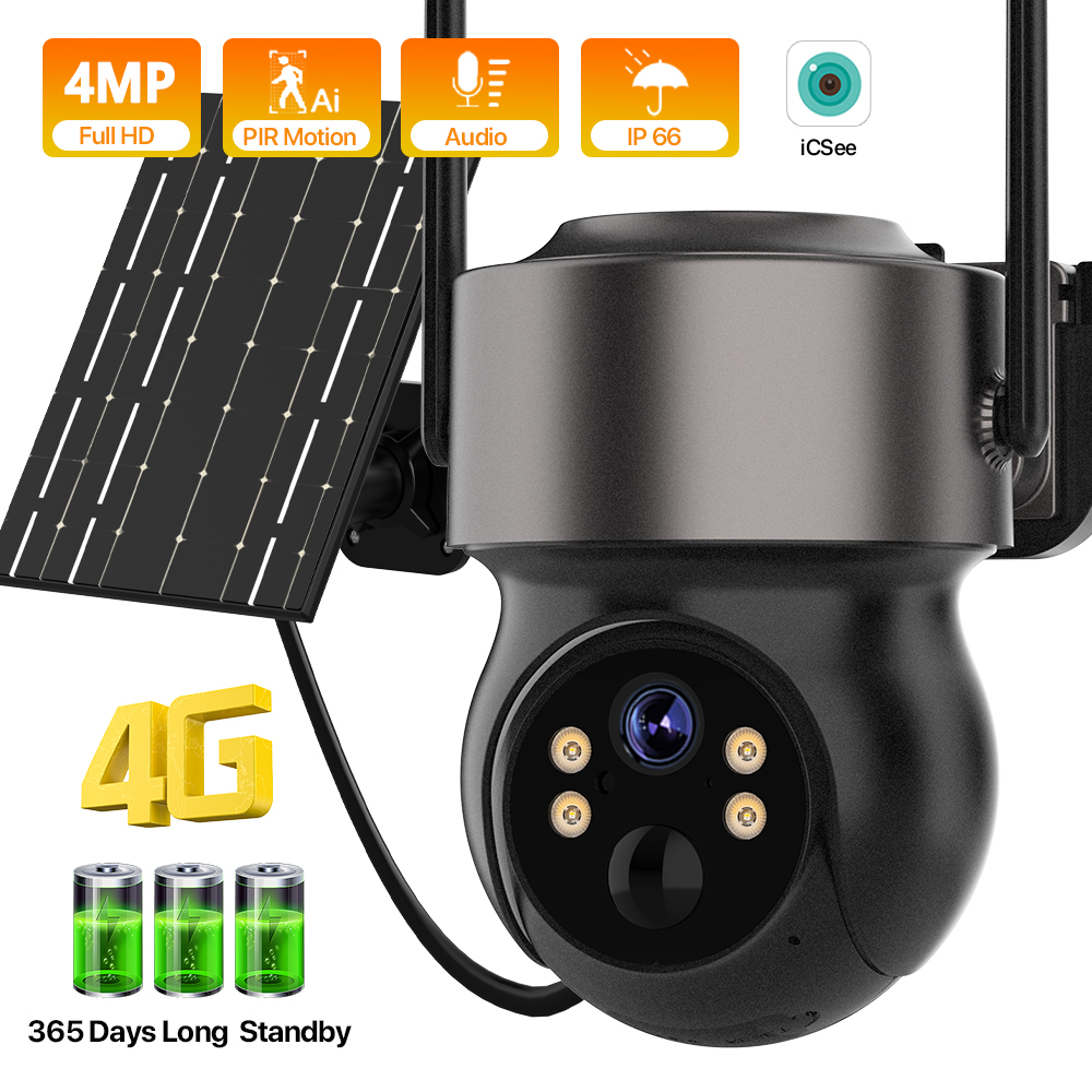 4MP 4G SIM Solar Battery Power - Smart Home Cctv recension och pris