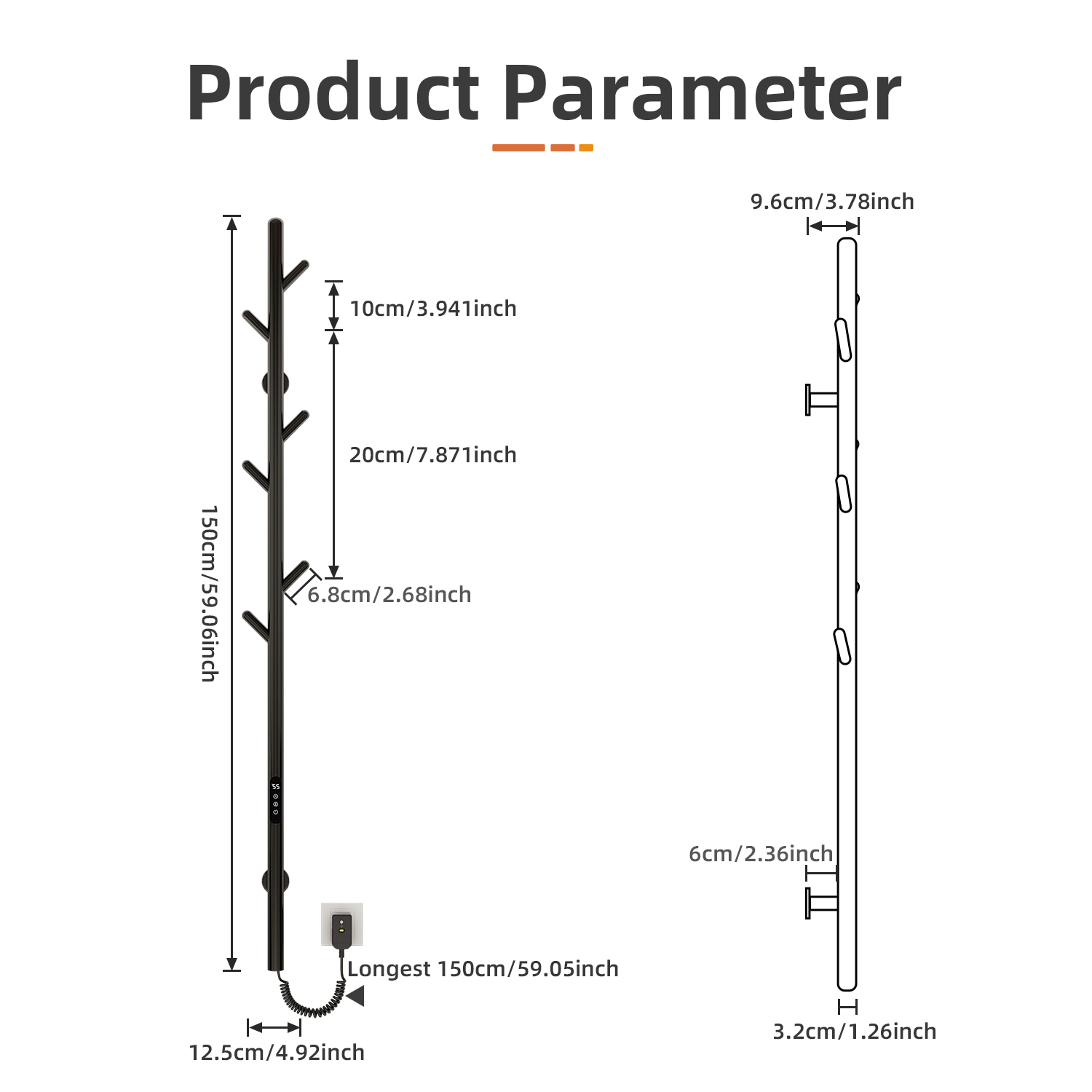 Smart Electric Towel Rack Eco- - Smart Home Hotel recension och pris