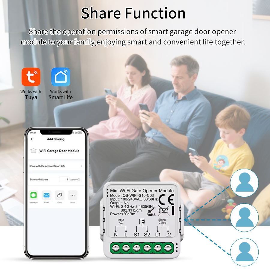 Tuya Smart WiFi or Zigbee Gara - Smart Home Matter recension och pris