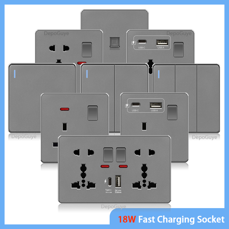 UK 13A with USB Type-c 18W Qui - Smart Wall Socket recension och pris