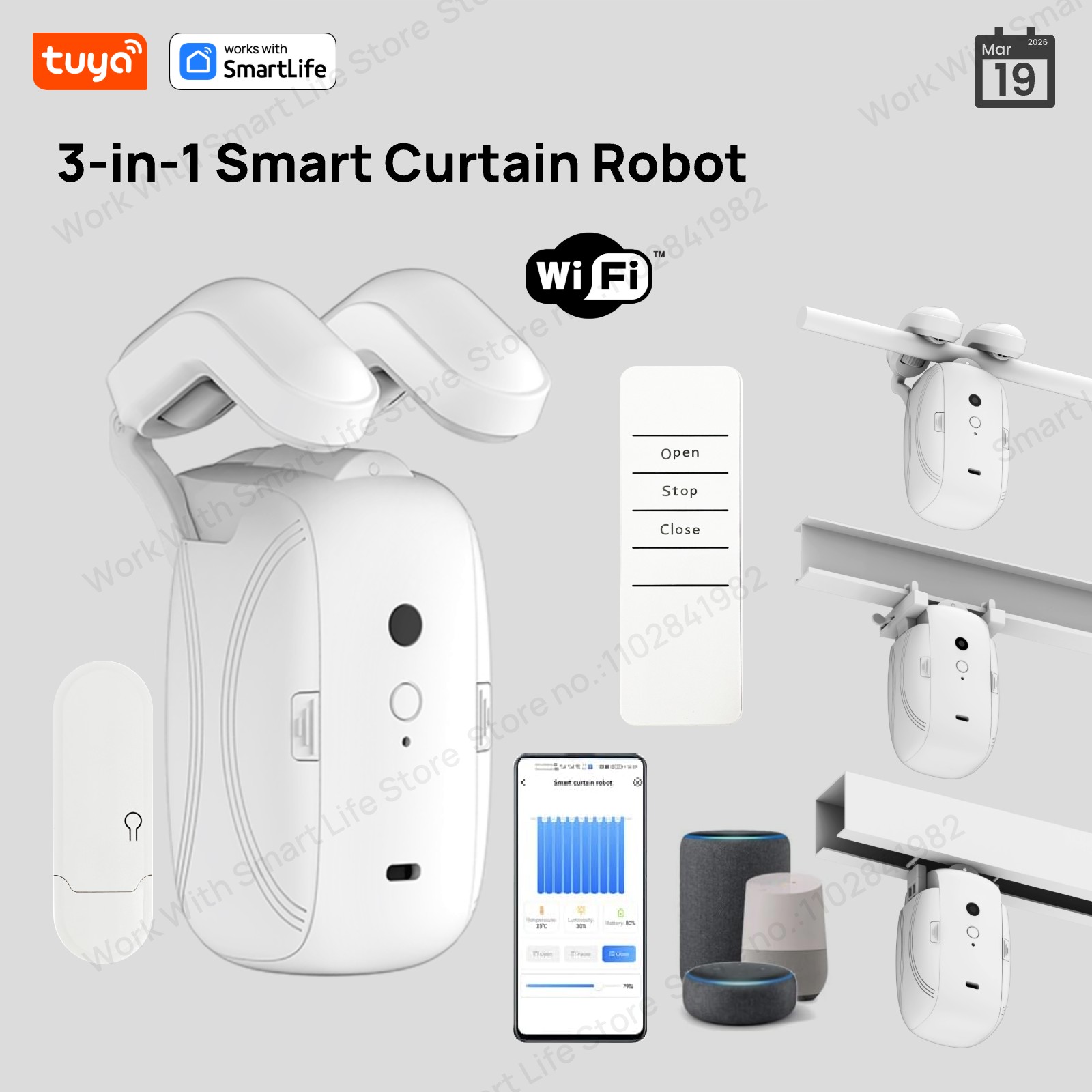 1/2PCS Tuya Smart WiFi Curtain - Smart Home Living recension och pris