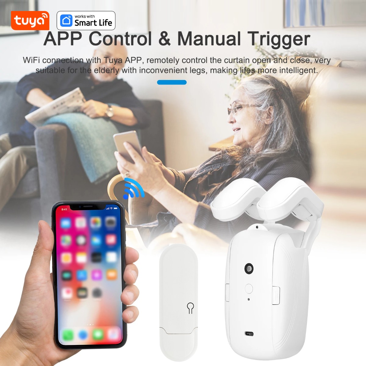 1/2PCS Tuya Smart WiFi Curtain - Smart Home Living recension och pris