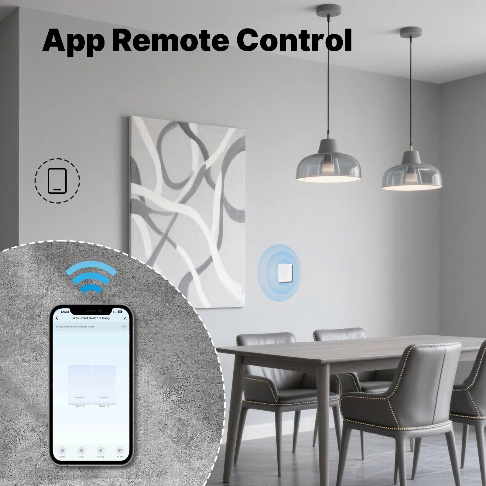 MOES WiFi+RF433 Smart Touch Sw - Smart Home Moes recension och pris