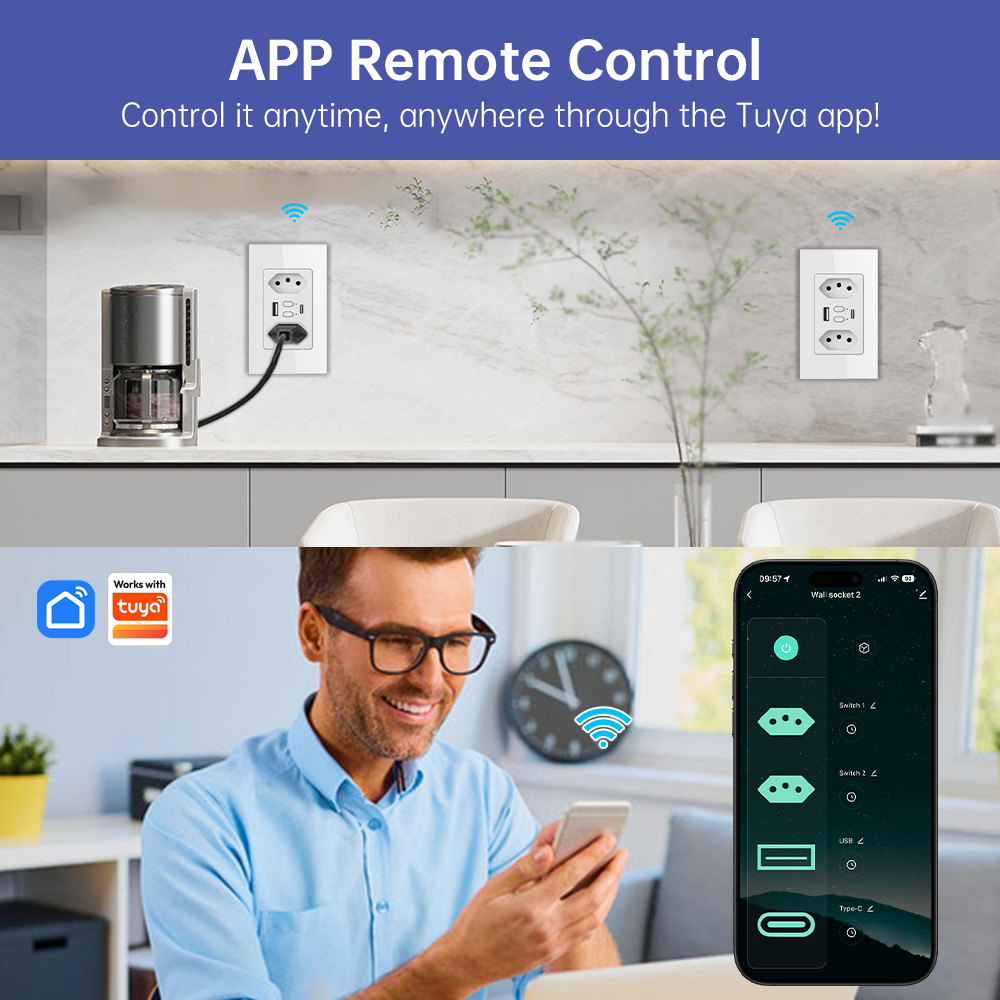 MANHOT Wifi Smart Brazil Socke - Smart Home Energy recension och pris