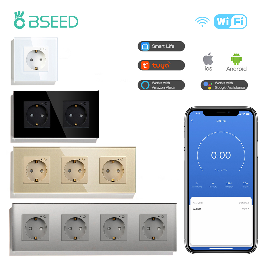 BSEED EU Electrical Wifi Smart - Smart Wall Socket recension och pris