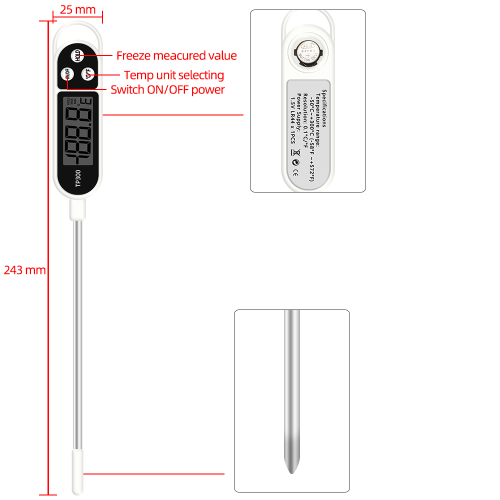 Digital Food Thermometer Kitch - Smart Home Utensils recension och pris