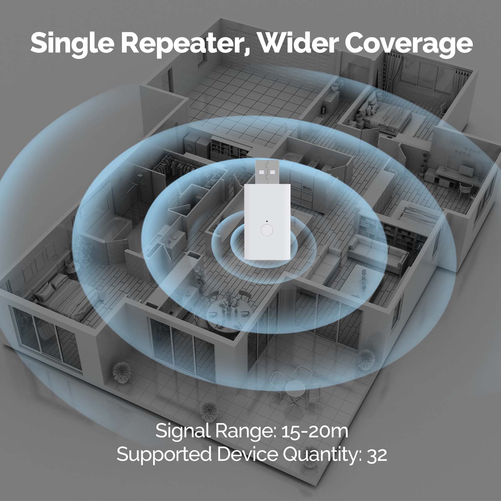MOES Tuya ZigBee3.0 Signal Rep - Smart Home Moes recension och pris