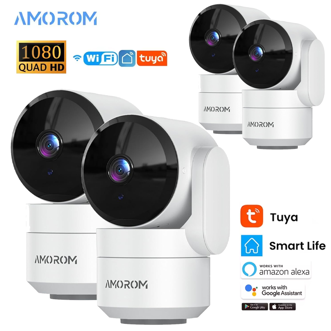 AMOROM 2K Indoor Camera 5/2.4G - Smart Home Battery Camera Ezviz recension och pris