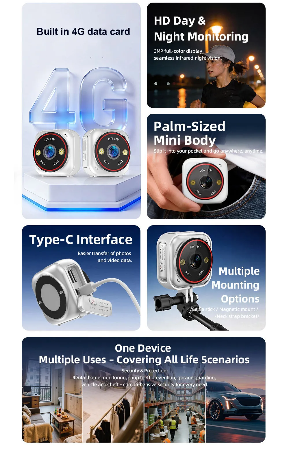 LS VISION 4G SIM Pocket Camera - Smart Home Battery Camera Ezviz recension och pris